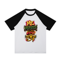 Contrast Raglan Sleeve Mesh T-Shirt